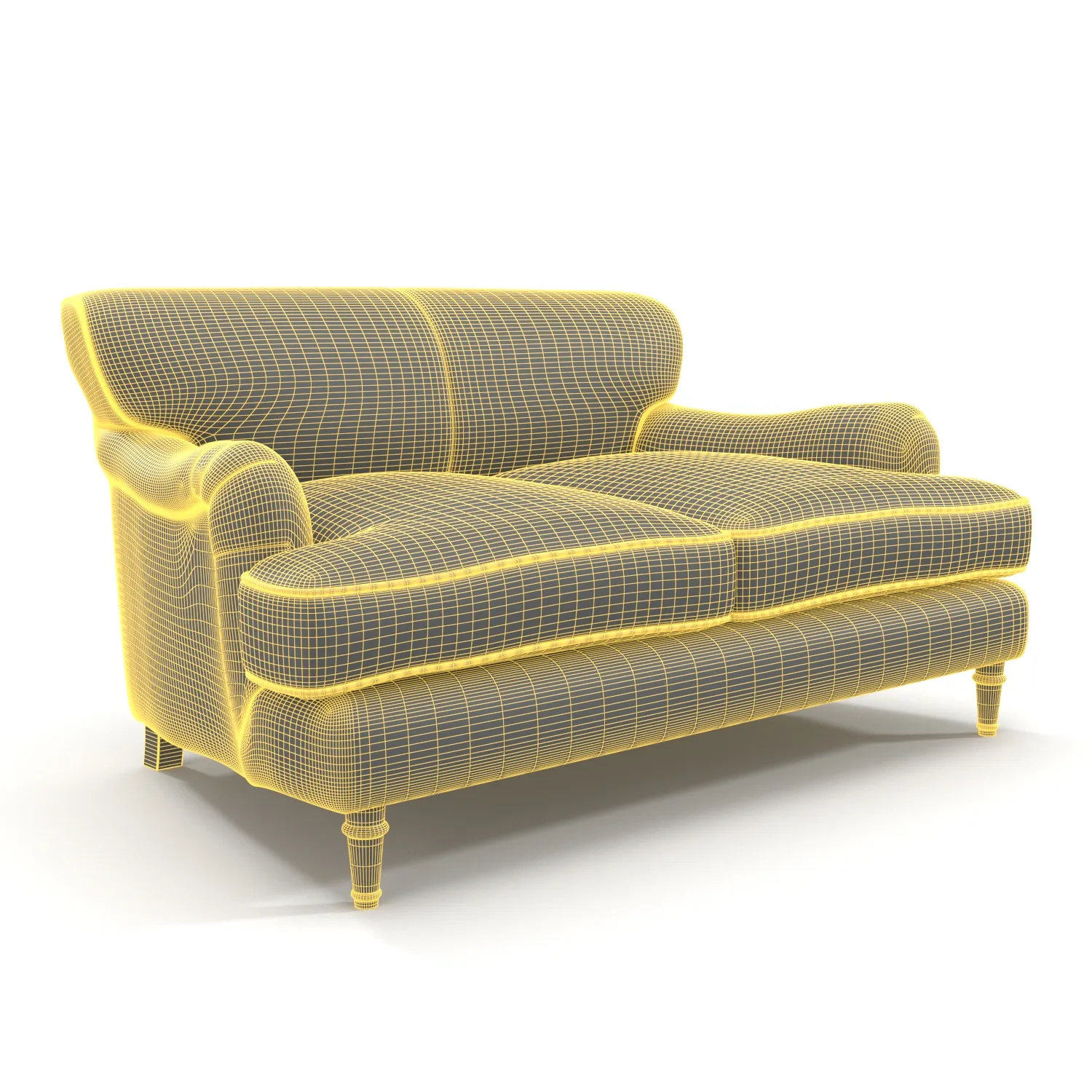 English Arm Signature Two Seater Sofa PBR 3D Model_07
